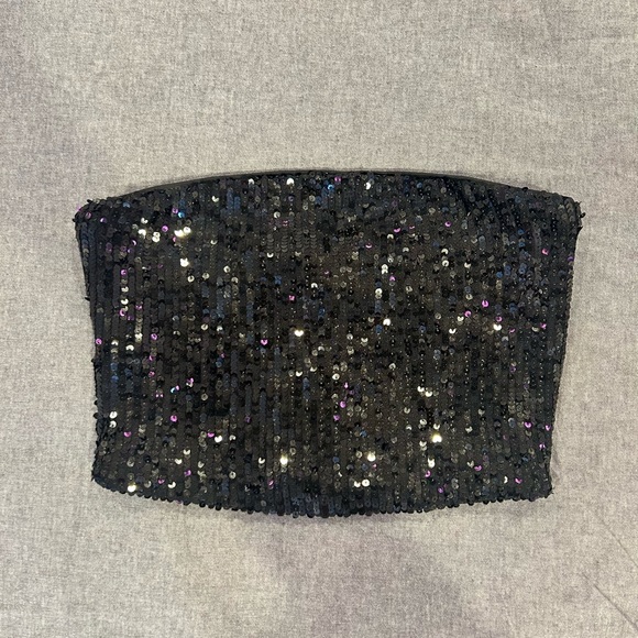 Black Sparkle Tube Top